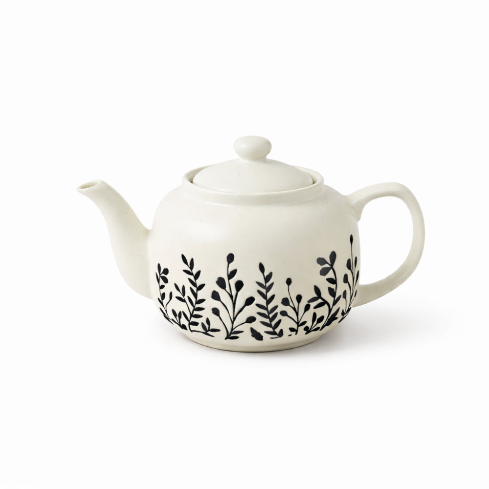 Lake House Collection Ceramic Etched Tea Pot